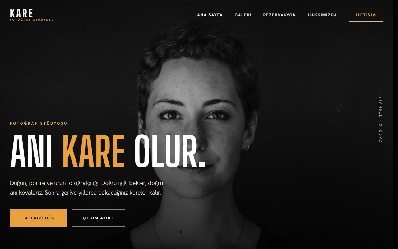 Kare Fotoğraf demo web sitesi